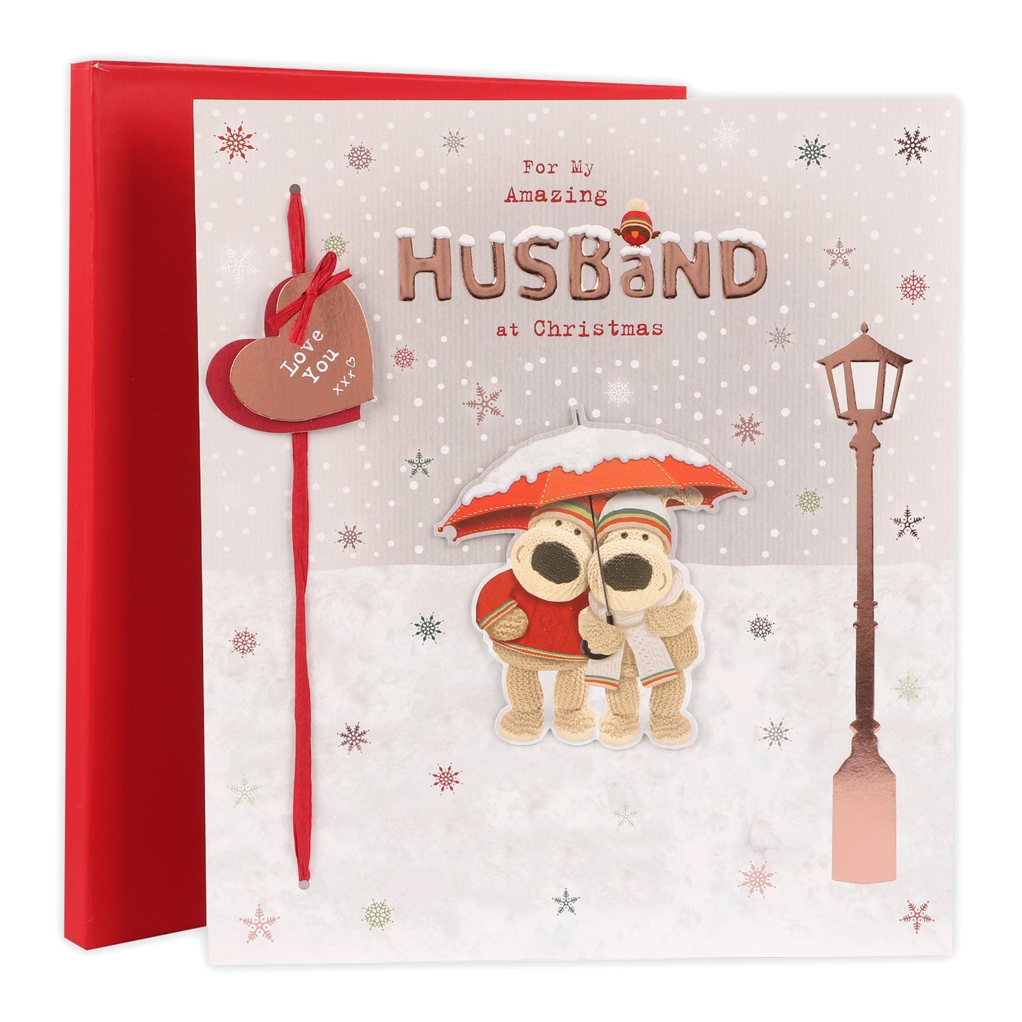 Husband Boofle Lantern Christmas Boxed Card