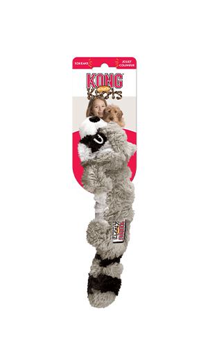KONG Scrunch Knots Racoon Dog Toy