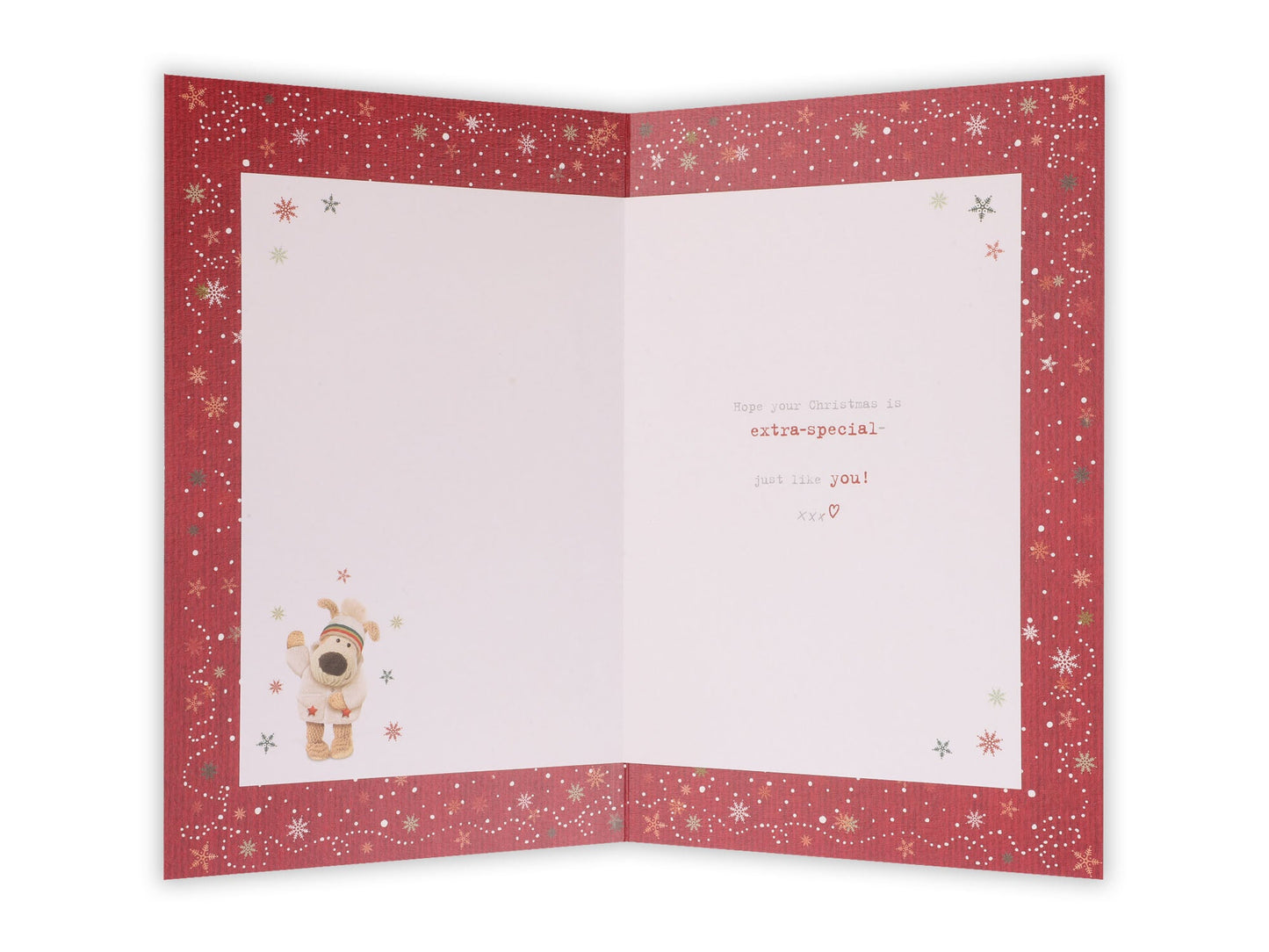Granddaughter Boofle Poinsettia Christmas Card