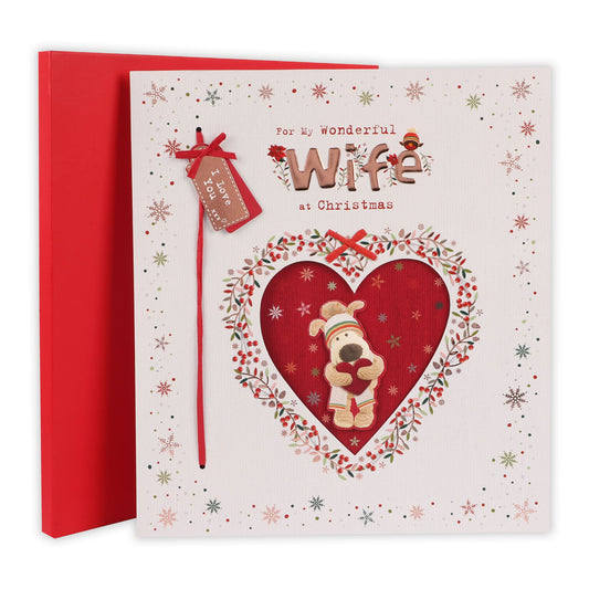 Wife Boofle Heart Christmas Boxed Card