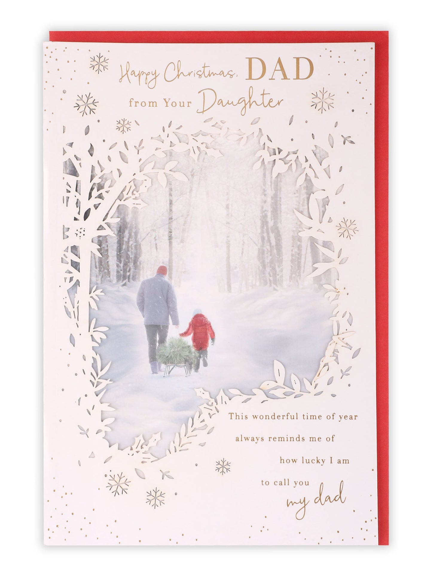 Dad From Your Daughter Collection Woodland Christmas Card