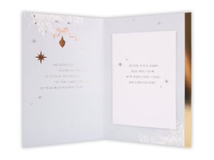 Mam Lady in Peach Dress Christmas Card