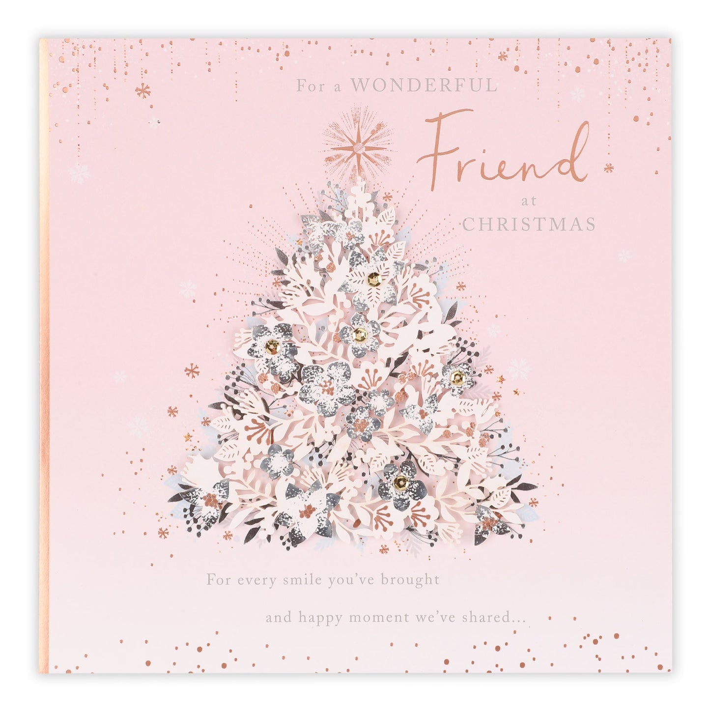 Friend Pastel Tree Christmas Card