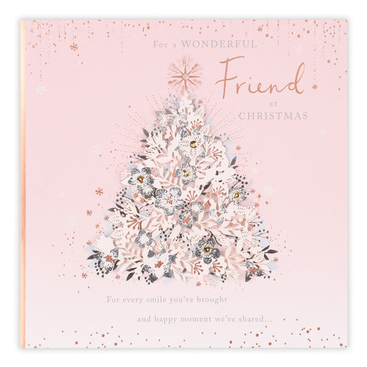 Friend Pastel Tree Christmas Card