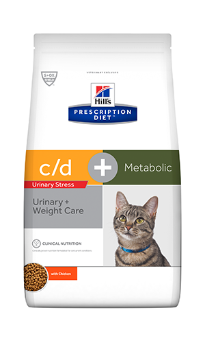 Hill's Prescription Diet c/d Urinary Stress + Metabolic Cat Food with Chicken