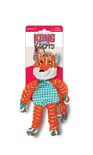 KONG Floppy Knots Fox Dog Toy