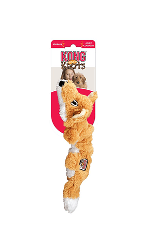 KONG Scrunch Knots Fox Dog Toy