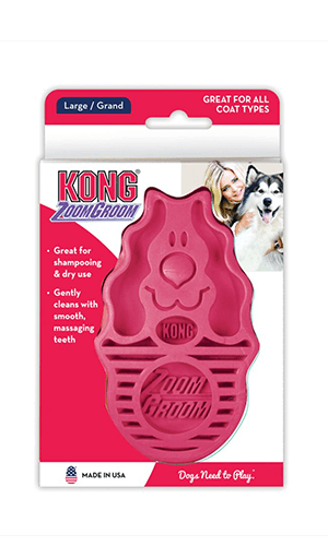 KONG ZoomGroom™ Raspberry For Dogs