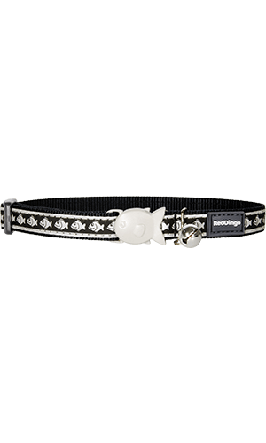 Red Dingo Reflective Black Cat Collar